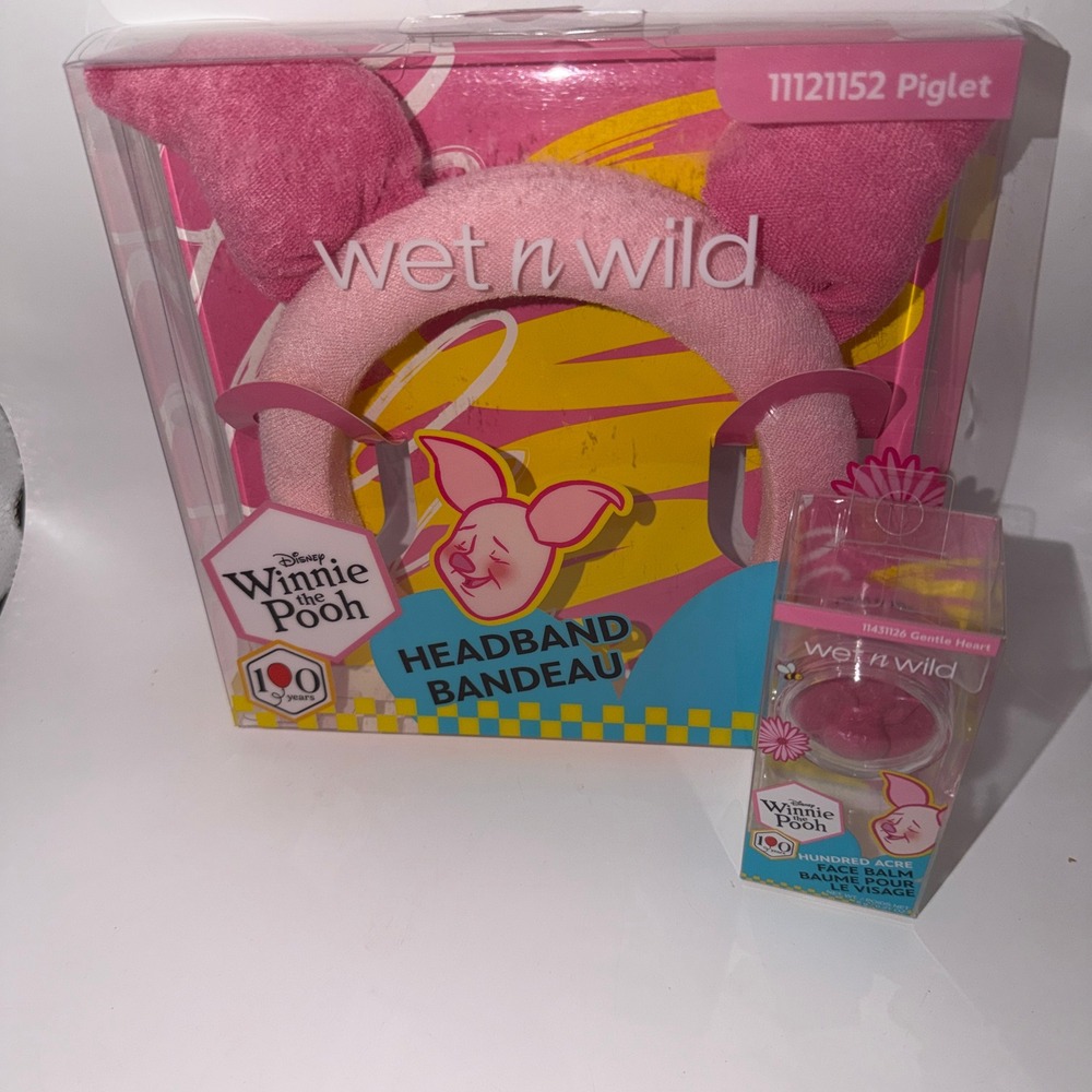 Wet n Wild OS Disney Winnie the Pooh Piglet Headband Face Balm Set Pink Kawaii